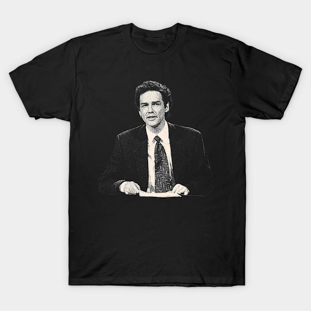

Men Black Print T-shirt Retro Norm Macdonald Breakingnews No-Cut Transfer Paper Print Cotton Tshirt 4XL чорний