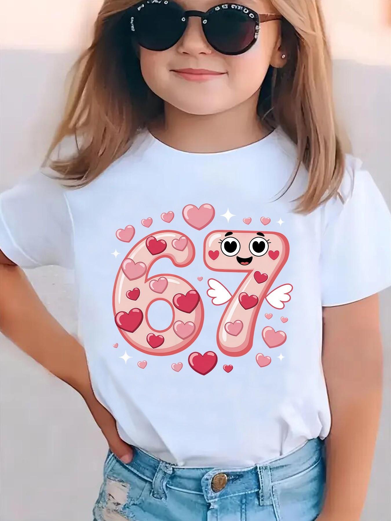 

European sizes A stylish white childrens crew neck short sleeve printed T shirt this versatile baby top is perfect for all seasons 164cm білий