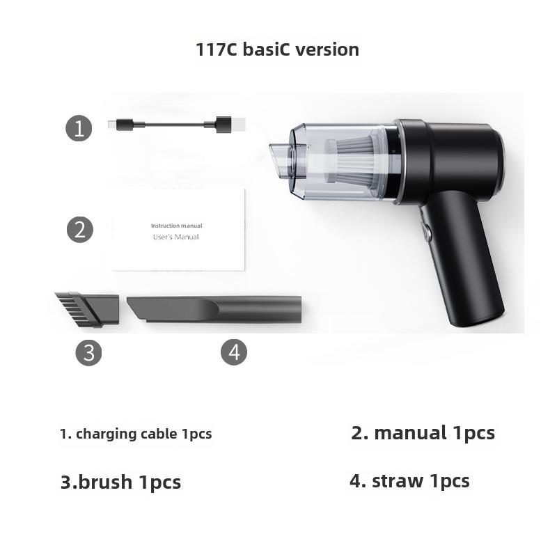 High-Power Handheld Car Vacuum & Dust Blower with Wireless Charging