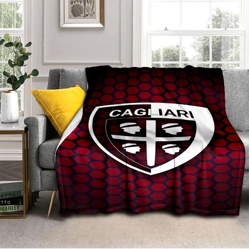 Fußball Cagliari Design Decke Leicht Ideal Bettdecke Perfekt für Reisen, Camping, Wohnzimmer, Büros, Sofas, Fan Weihnachtsgeschenk