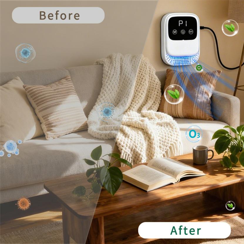 Air Purifier for Home Ozone Generator Negative Ion Remove Bad Smells Smoke Odor Air Cleaner for Bathroom Toilet Kitchen Pets