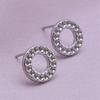 High Quality Piercing Ear Studs Round Fatima Hand Blank Charm Earring Stainless Steel Earrings For Women Men Handmade Materials