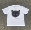 Tricou Smocking Pisică Y2k, Tricouri Grafice Vintage Unisex Scen Gothic Grunge Y2k Emo