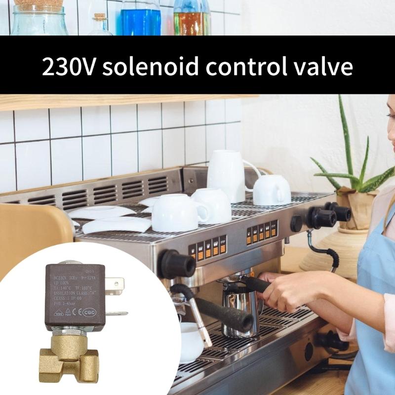 Steam Gas Solenoid Water Valves Replacement Electromagnetic Control Valves for Coffee Maker Steam Air Waters Boiler