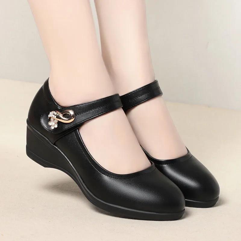 women casual high quaility spring & summer anti skid wedge heel shoes lady fashion elegant student school shoes ab724
