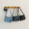 Minimally Designed Letter Decor Multiple Pockets Casual Shoulder Denim Bag For Girls