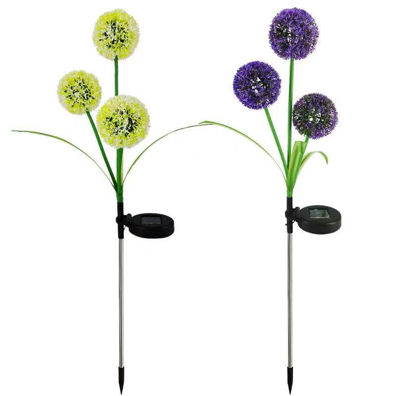 Crossled Outdoor Solar Dandelion Stake: Colorful Garden Atmosphere Light