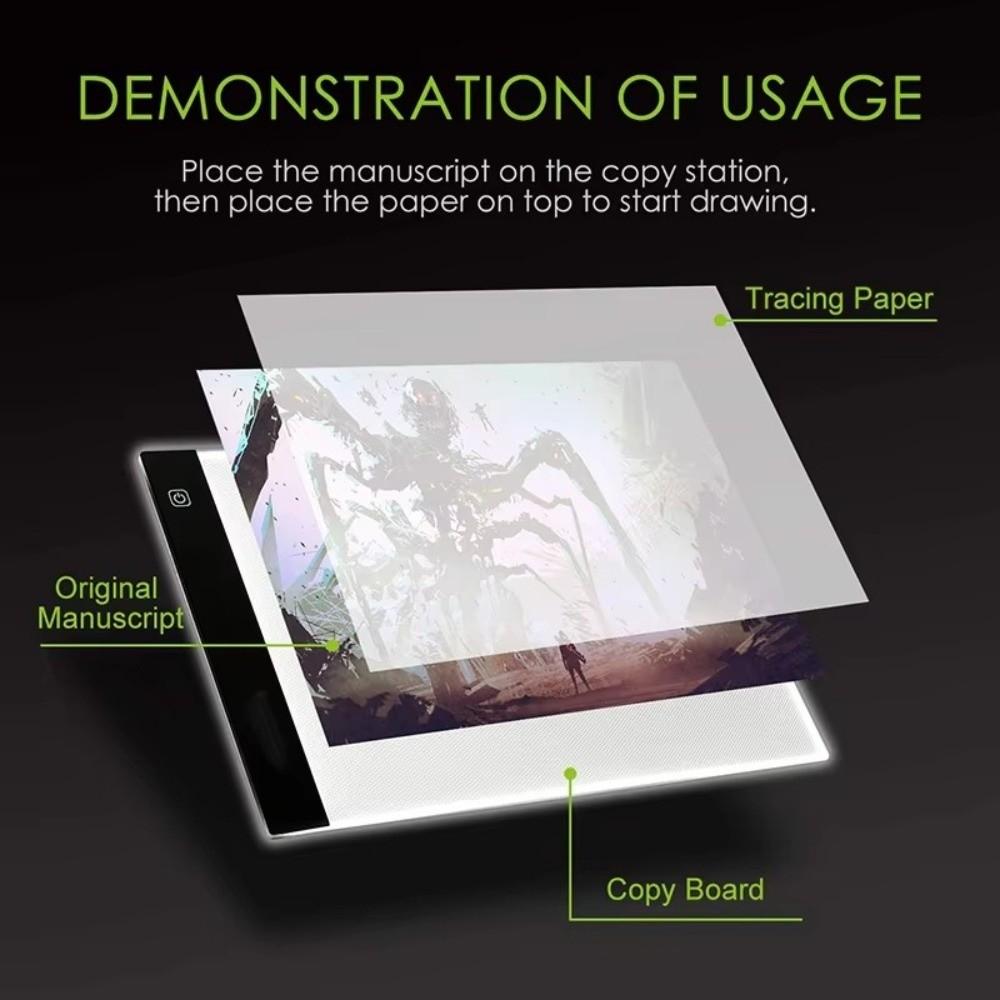 Three Level Dimmable Led Light Pad Brightness Adjustable Led Drawing Copy Board Painting