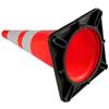 6Pack 36\" Traffic Cones, Safety Road Parking Cone with Black Weighted Base, PVC Orange Traffic Safety Cones, Hazard Cones Reflective Collars for
