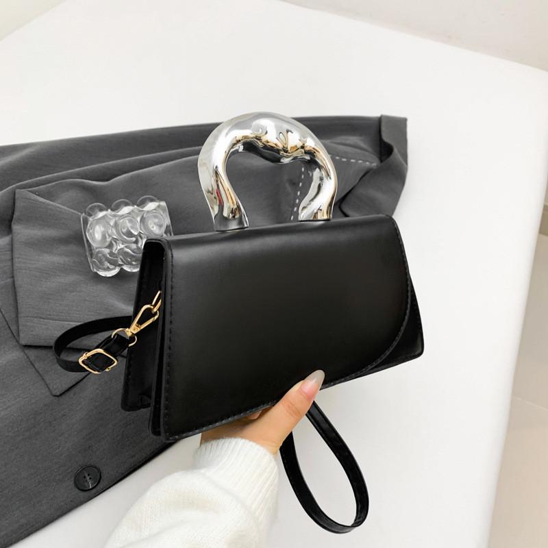 Chic French Style Pu Handbag For Women With Elegant Simple Design And Fresh Colors