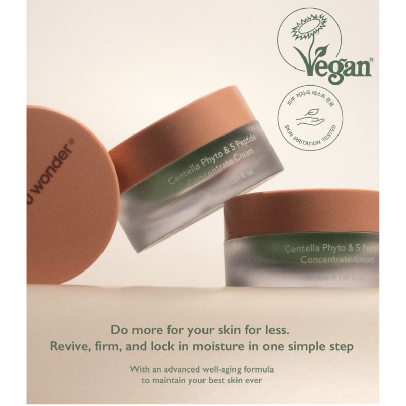 Haruharu Wonder Centella Phyto & 5 Peptide Cream 30ml – Soothing Anti-Aging Moisturizer