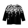Kinder 3/4 Ärmel Tops Casual Print T-Shirt Rundhals Pullover Bluse