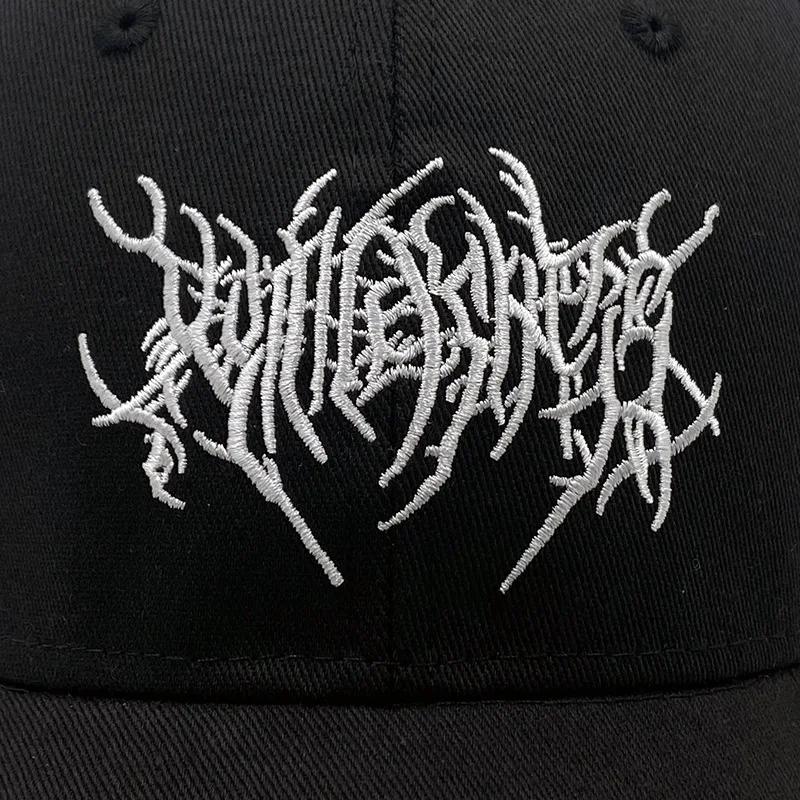 Cappellino da Baseball Ricamato Gothic Street Punk Moda Uomo Donna Cappello HipHop Snapback Cappello da Papà da Esterno Cappelli Uomo Cappellino Firmato Uomo