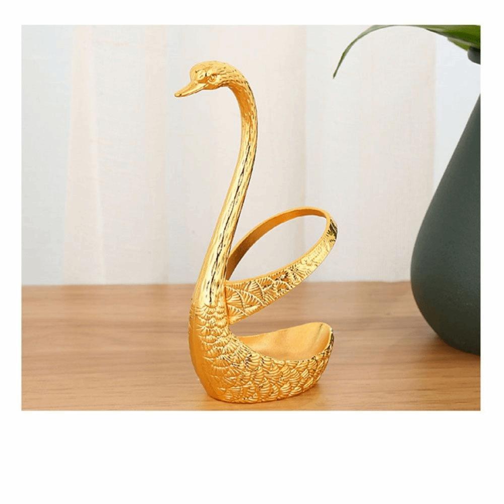 6Pcs with Swan Shaped Base Swan Fruit Spoon Elegant Dessert Spoon Coffee Spoon  Kitchen