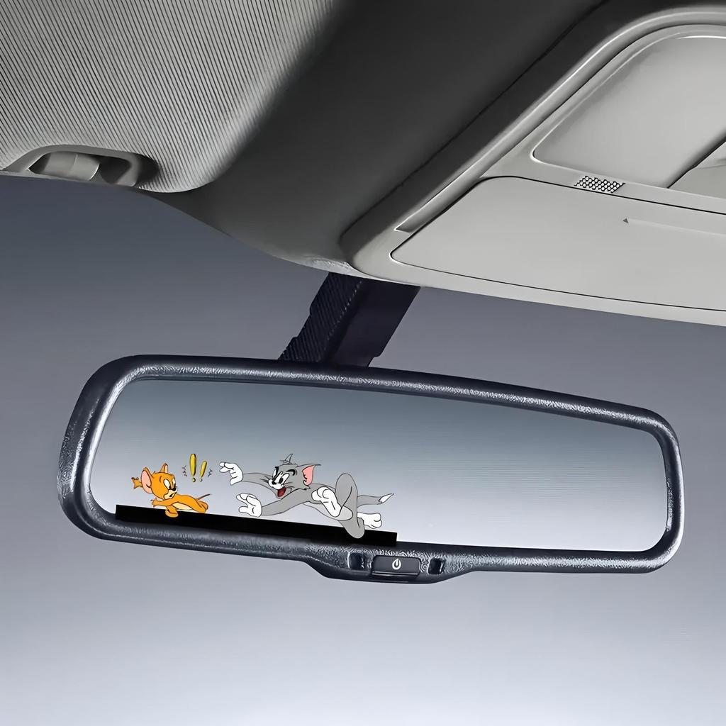New Cute Cartoon Cat & Mouse Car Rearview Mirror Decorative Stickers