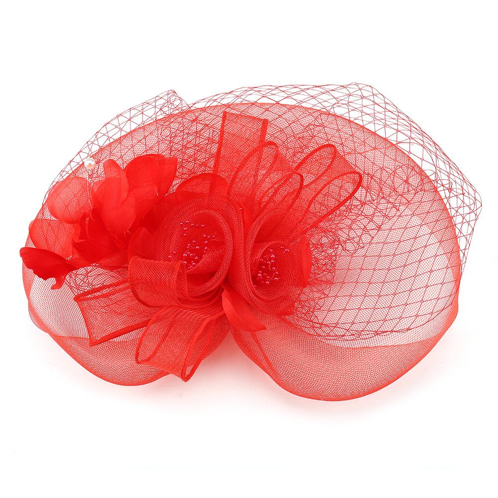 Bride Headband Perfect Gauze Felt Fabric Wedding Hat With Veil and Clip Unique Party Hat Fashion Church Hat Fascinator for Women