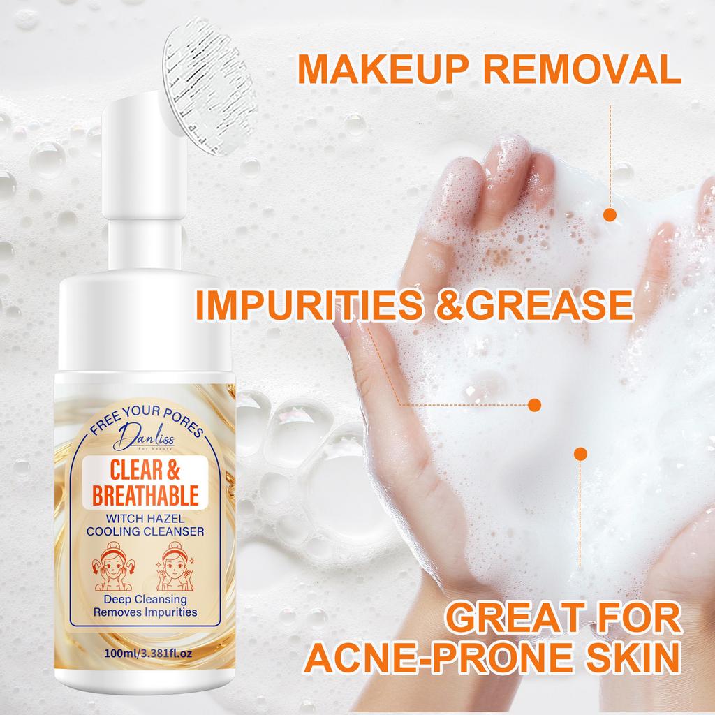 Witch Hazel Cooling Cleanser-Deep Cleansing & Removes Impurities-Suitable For All Skin Types, 100ml