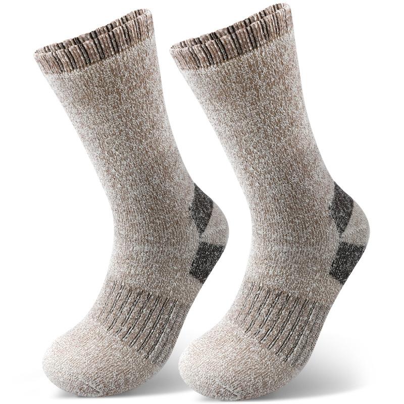 3 Pairs Men Women Winter Thick Thermal Socks Heavy Duty Fleece Ski Hiking Outdoor Floor Socks