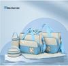Waterproof 5-Piece Mom and Baby Travel Bag Set: Multifunctional, Large Capacity