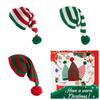 Santa Claus Christmas Knitted Hat Green Red Santa Beanie Hat Gift   Winter/Autumn