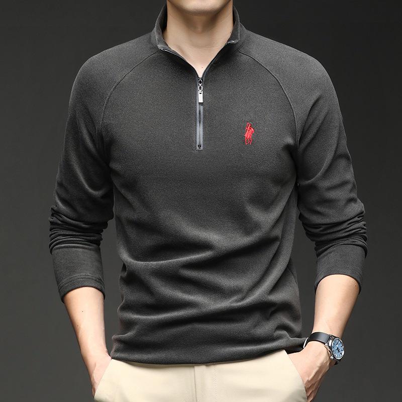 Men's Double-Sided Fleece Half-Zip Stand Collar Sweatshirt - 2025 Autumn/Winter Trend