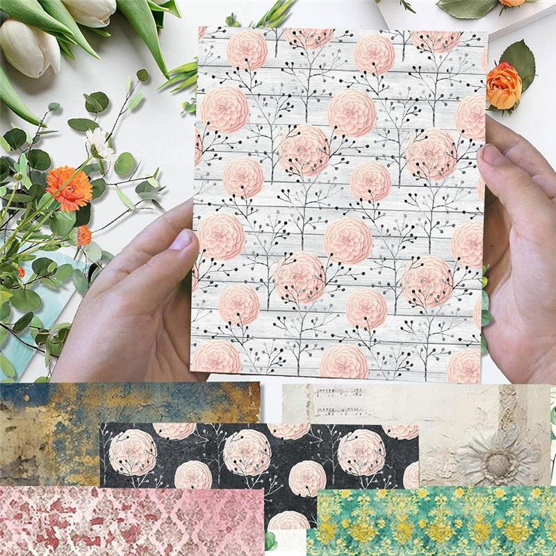 Craft Scrapbook Paper 12X12 Inch,24 Sheets Decorative Double Sided Printing DIY Origami Photo Album