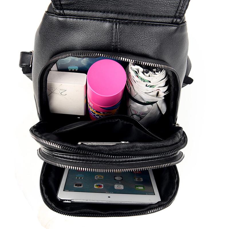 Versatile Women's Breast Bag 2025 New Women's Messenger Bag Fashionable Multi-functional Women's Travel Backpack Soft Leather Backpack