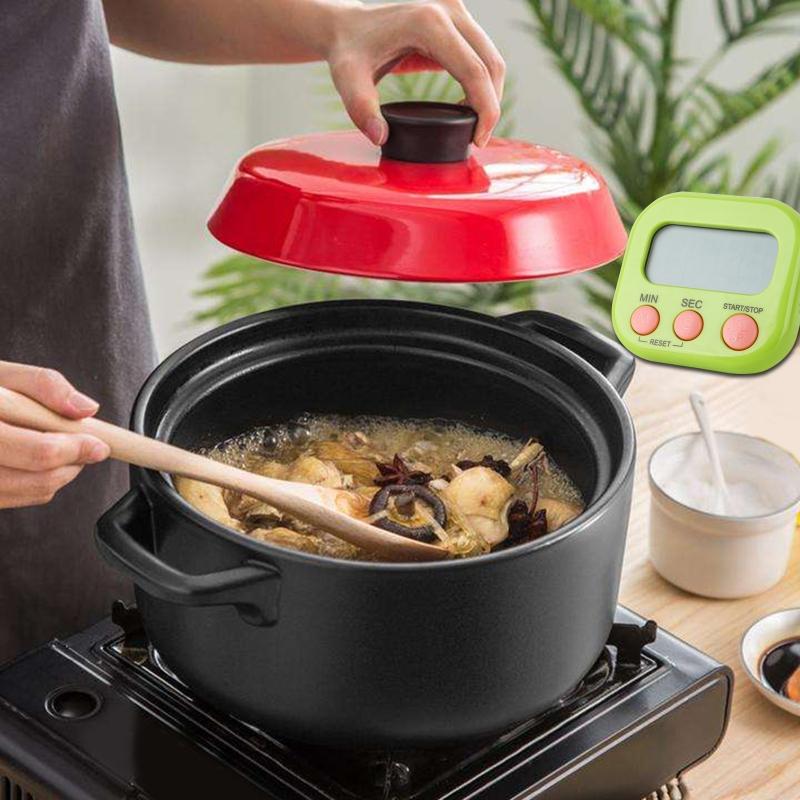 Temporizador de Cozinha Digital LCD com Suporte Magnético Temporizador Eletrônico Multifuncional para Cozinha Cozimento Chuveiro Estudo Duradouro