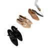 2025 new suede design shallow mouth Mary Jane shoes women's single shoes cross buckle inner height increase grandma shoes