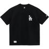 New Era SS24 MLB Los Angeles Dodgers Logo Lettera Vestibilità Larga Manica Corta T-Shirt Unisex Top Nero 14413056