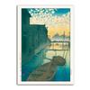 High-Class Museum Kawase Hasui Morning At Daikon-gashi Twenty Views of Tokyo A4 Woodblock Print Reproduction Matte Paper Japanese Art Wall Decor