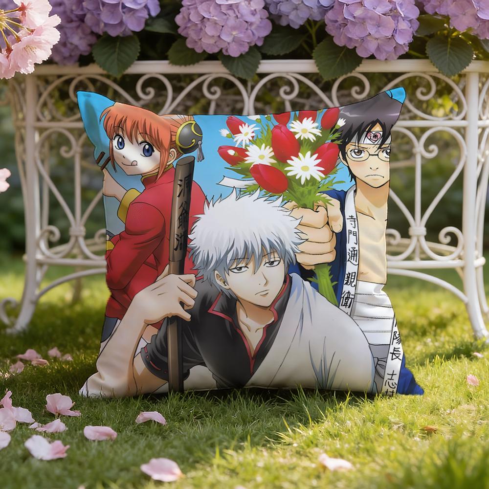 Anime G-Gintama Cushion Cover Home & Car Dual-Scene Pillow Cover: Reversible for Premium Comfort