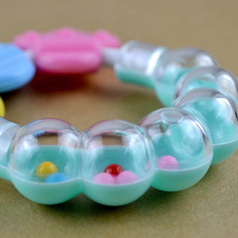 Baby Rattle Teether Toys BPA-Free Silicone Chewable Teething Toys for Infants, Soothing Relief for Sore Gums with Gentle Rattle Sound