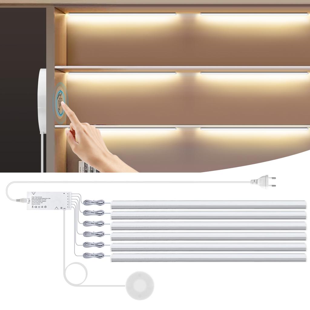 Led Tube Light With 220V To 12V Power Supply EU Penetrate Touch Switch Hand Sweep Sensor Room Lights For Home Bedroom Kitchen