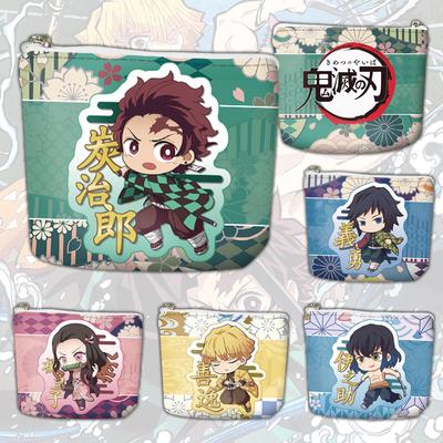 Japan Cartoon Comics Demon Slayer Coin Purse Earphone Organizer Student Coin Pouch Key Pouch 0023