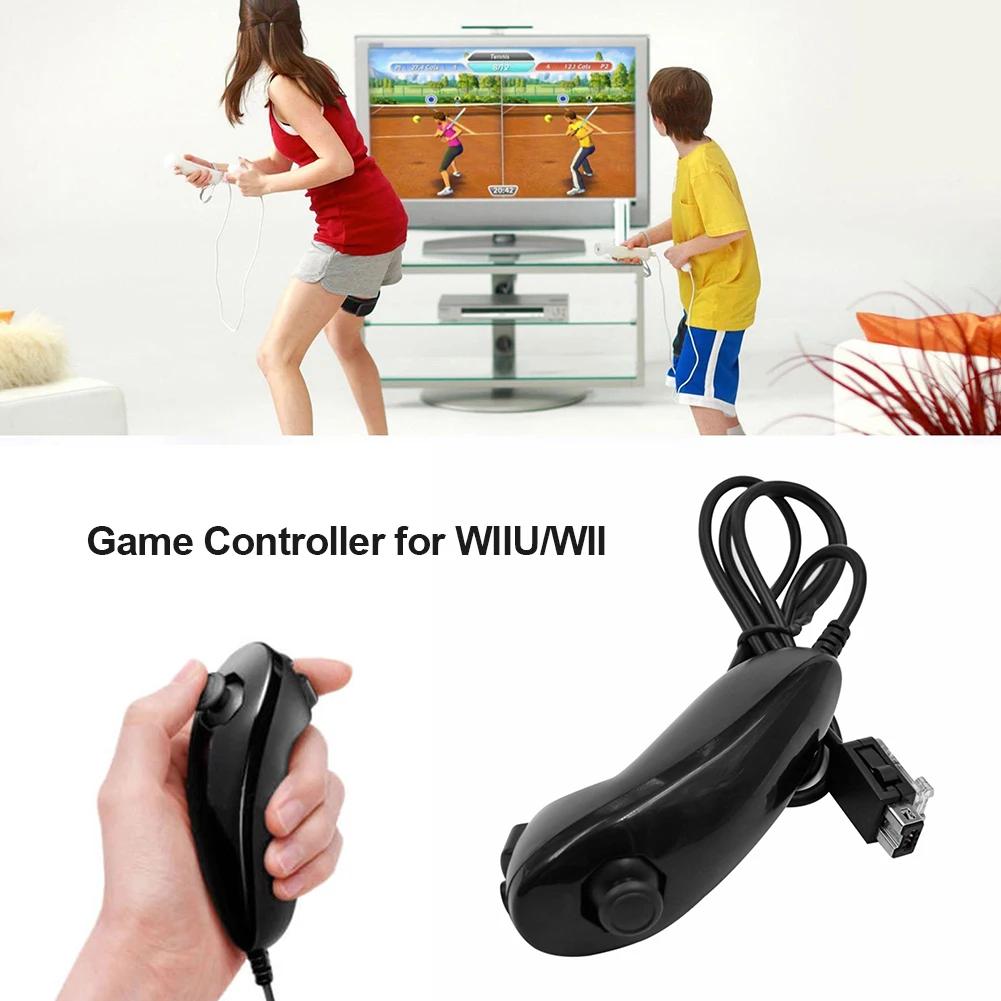 For Nintendo Wii Game Controller Nunchuck Hand Curved Game Handle Controller Nunchuk For Nintendo Wii/Wii U Gamepad Accessories