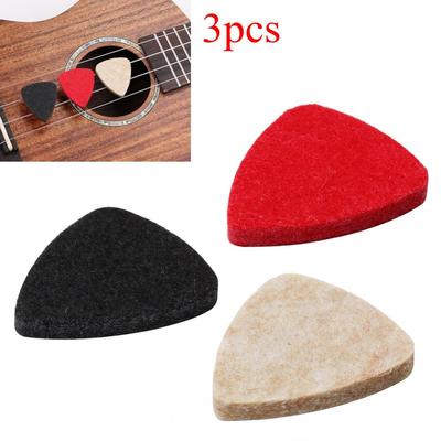 3 pz. Plettro per ukulele in feltro morbido per chitarra da concerto soprano tenore ukulele