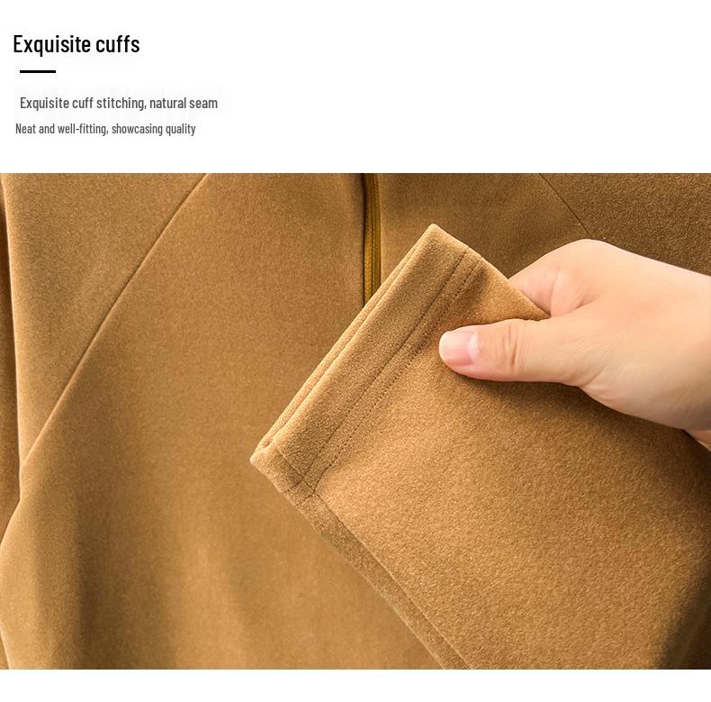 Men's Thermal Fleece Half-Zip Long-Sleeve Hoodie