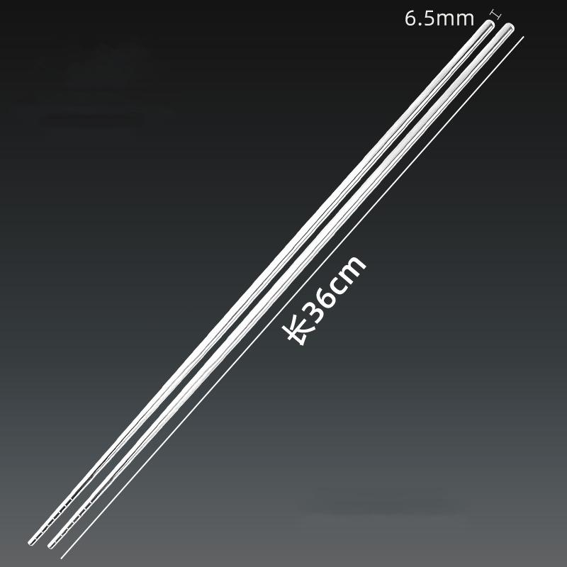 304 Stainless Steel Extra Long Chopsticks, Reusable Metal Chopsticks, Non-Slip Chinese Tableware, Food Noodles Utensil