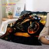 Motocross Modern Retro Motorcycle Soft Flannel Blanket for Bed Bedroom Sofa Picnic,Throw Blanket for Cover Outdoors Leisure Gift