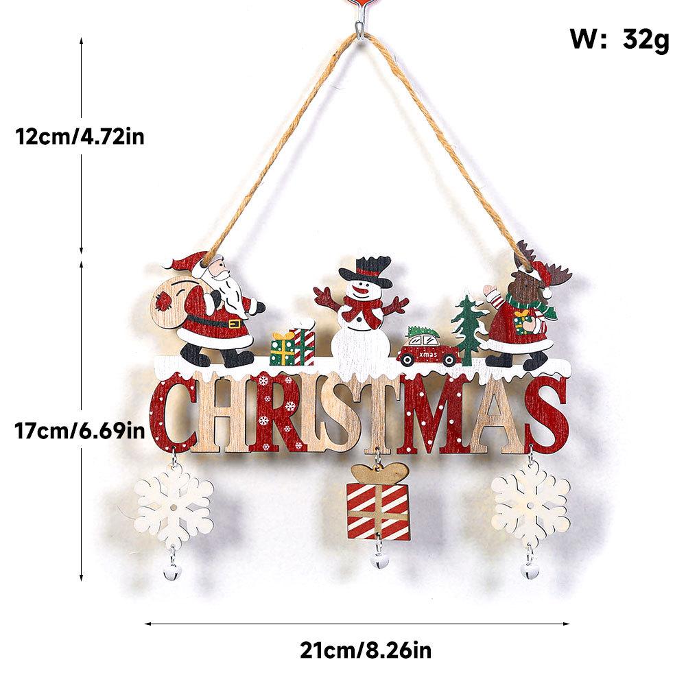 Weihnachtsbrief Anhänger Holzhandwerk Hängende Party Wanddekoration Türdekoration Szene Anordnung Requisiten Dekorationen Weihnachtsbaum