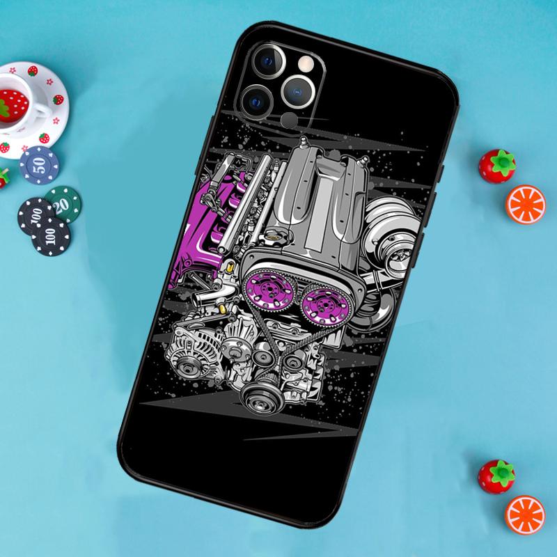 Sports Car JDM  Drift Phone Case For iPhone 17 Air 16 15 14 13 11 12 Pro Max 13 12 mini 15 16 Plus 16e Cover Funda
