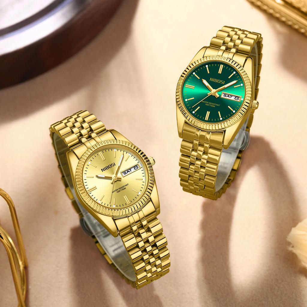 Fashion New Women'S Watch Fashion Temperament Watch Light Luxury Business Double Calendar Quartz Watch Women