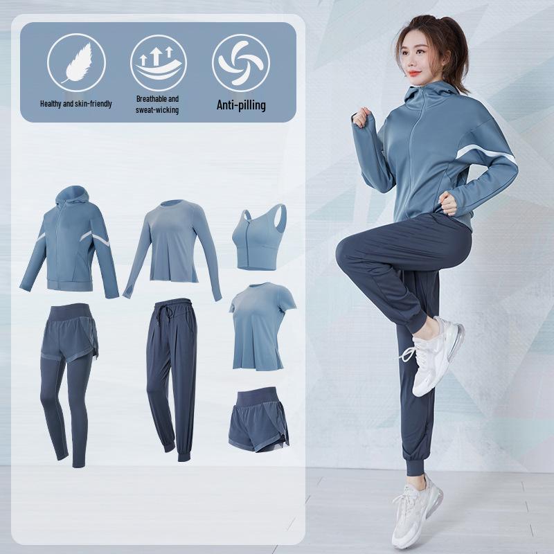 

Женский быстросохнущий комплект для йоги: Свободная, дышащая фитнес-одежда для весны/лета - Футболка с коротким рукавом для бега и тренировок на открытом воздухе. M