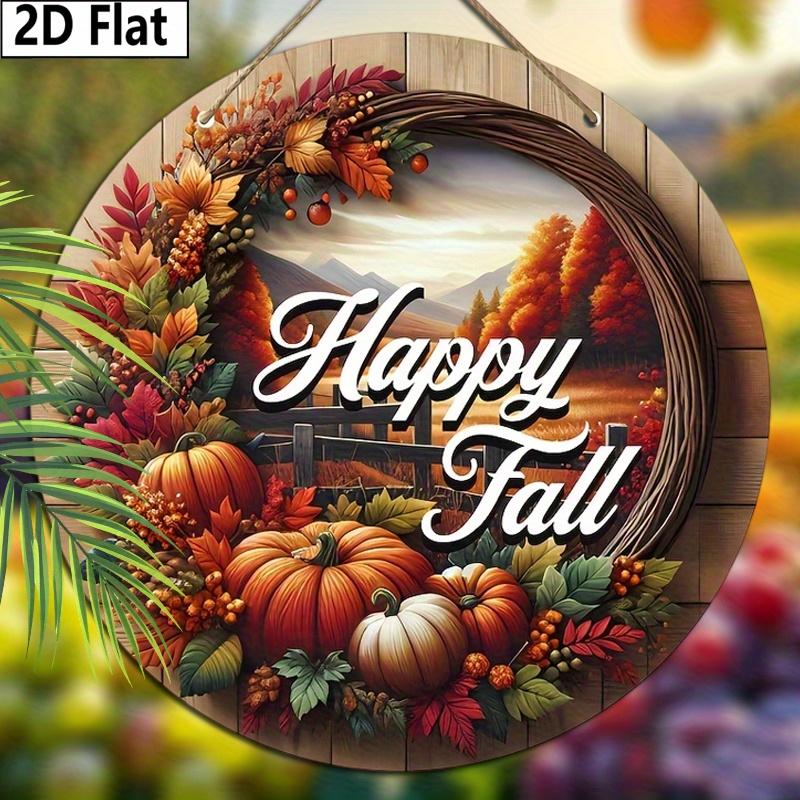 Garden decorations,autumn harvest festival decorations,wooden hanging decorative signs,Pumpkin and maple leaf pattern,2D flat products