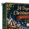 Artistic Craft for Handbook Matching Christmas Witches Advent Calendar 2026, 24 Days Yule Countdown Box, 2D Acrylic Decorations Desk Witch Figurine