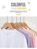 Men's Trendy Round Neck 230g Heavyweight Cotton Short-Sleeve T-Shirt - Loose Fit, Solid Color
