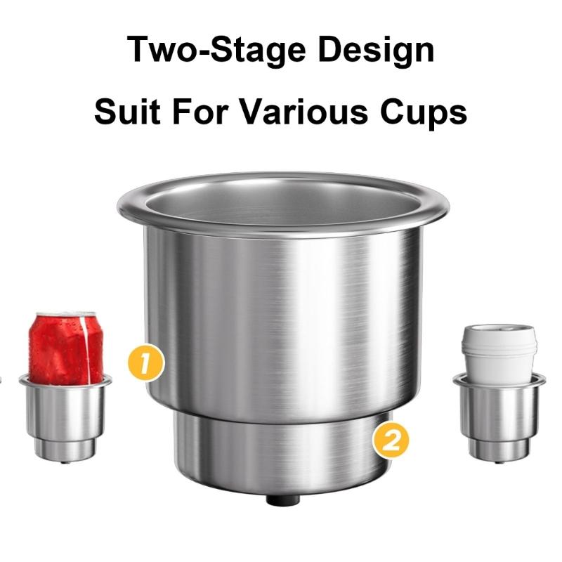4X Marine Grade 316 Stainless Steel Beverage Holders For Vessel Campers And Golf Carts Long Lasting And Oxidation Resistant
