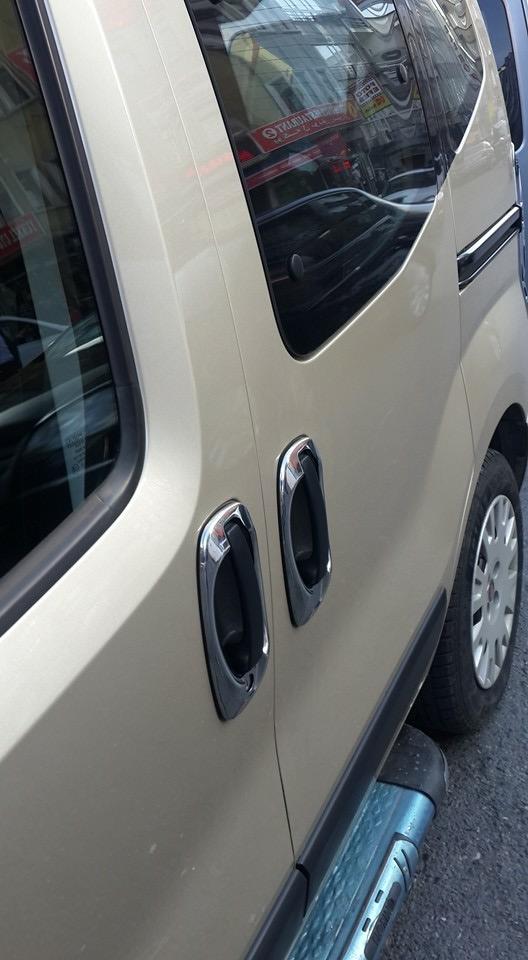Lemovanie kľučiek dverí (4 ks, nerez) Carmos - Turecká oceľ pre Fiat Doblo II 2010-2022