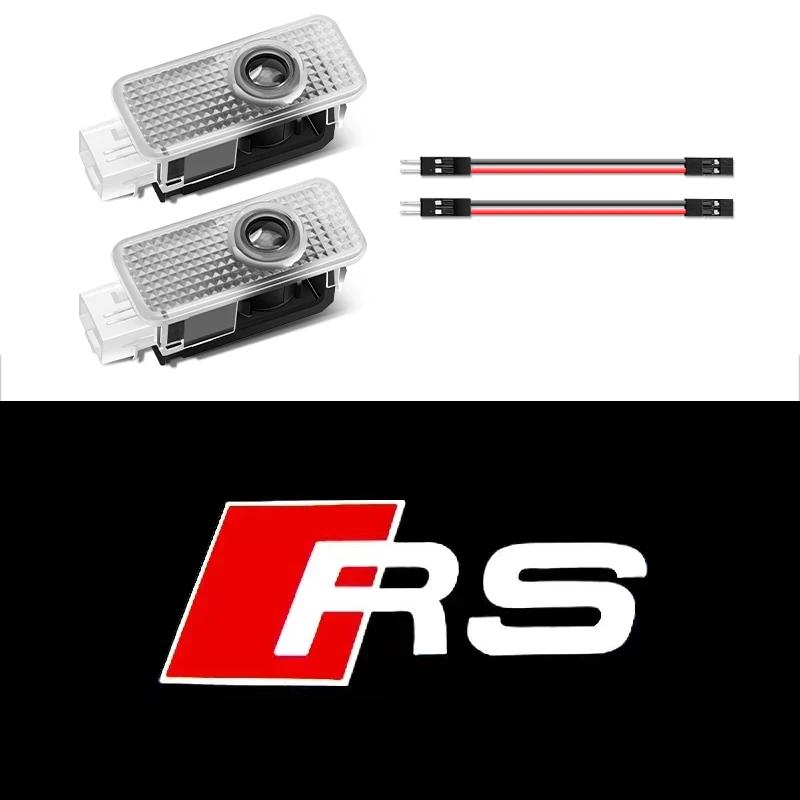 2Pcs LED Car Door Welcome Light Car Logo Projector Lights For GW4 Sline RS A3 A4 A5 A6 A7 A8 S3 S4 Q2 Q3 Q5 Q7 S6 RS3 RS5 RS66DS
